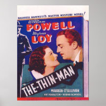 Cartaz cinematográfico fino do homem posters