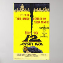 Cartaz cinematográfico irritado de 12 homens posters
