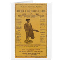 Cartel para la despedida del torero - Sevilha Cartao