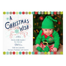 Cartões com fotos do feriado do desejo do Natal Convite Personalizados