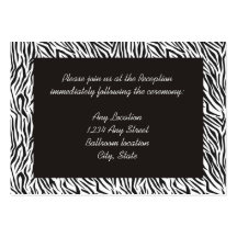 Cartões da recepção do impressão da zebra cartão de visita