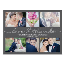 Cartões de agradecimentos bonitos do casamento da  cartoes postais
