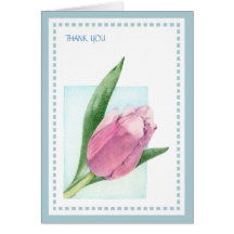 Cartões de agradecimentos cor-de-rosa da tulipa