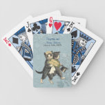 Cartões de casamento finos dos gatos carta de baralho