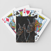 Cartões de jogo do Doberman Baralhos De Cartas