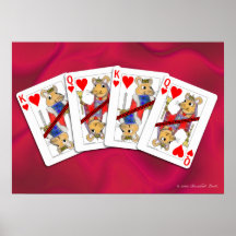 Cartões de jogo do rato no poster do cetim
