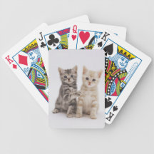 Cartões de jogo listrados do gato dos gatinhos
