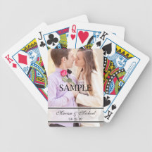 Cartões de jogo Wedding com foto Baralho De Truco