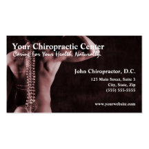 Cartões de visitas da quiroterapia do Chiropractor