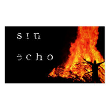 Cartões de visitas do eco do pecado