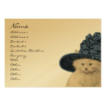Cartões de visitas do gato do gatinho do vintage d