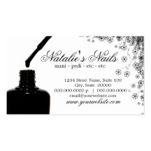 Cartões de visitas do verniz para as unhas