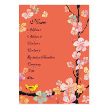 Cartões de visitas dos floristas de Sakura