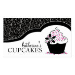 Cartões de visitas elegantes e modernos do cupcake