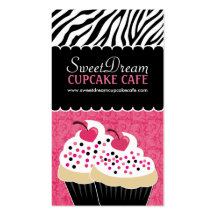Cartões de visitas Funky da padaria do cupcake do 