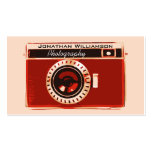 Cartões de visitas vermelhos retros da fotografia 