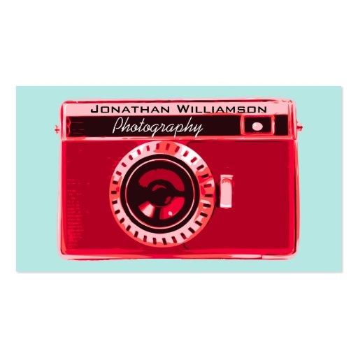 Cartões de visitas vermelhos retros da fotografia 