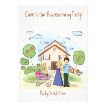 cartões do housewarming convites personalizado