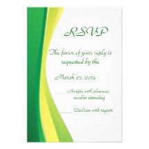 Cartões mínimos e modernos da Linha Verde RSVP Convites Personalizados