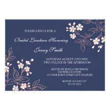 Cartões nupciais florais azuis corais do convite d
