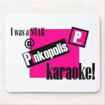 Casa cor-de-rosa do karaoke para o rato! mouse pad
