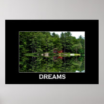 Casa de campo inspirador dos SONHOS em um poster d