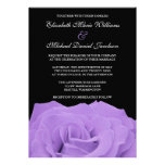 Casamento cor-de-rosa e preto da lavanda convites personalizado