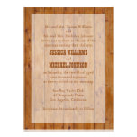 Casamento de madeira rústico convite