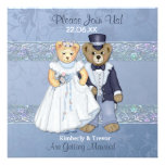Casamento do urso de ursinho dos noivos convites