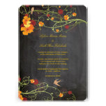 Casamento floral do quadro dos pássaros do hibiscu convite personalizado