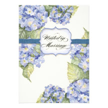 Casamento formal floral do suporte azul do Hydrang Convites Personalizados