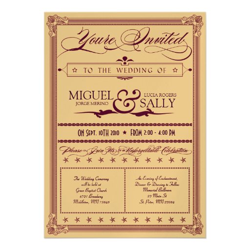 Casamento metálico do roxo & do ouro DIY Convite Personalizados