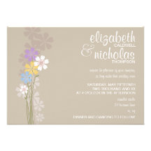 Casamento moderno do jardim convite personalizados