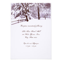 Casamento no inverno bonito convite personalizado