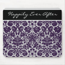 Casamento roxo do damasco mousepads