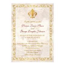 Casamento temático da flor de lis convite personalizados