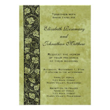 Casamento vintage, folhas da vinha do Victorian Convite