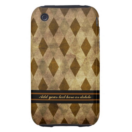 Case mate de Argyle de Brown e de ouro Capa Dura iPhone 3