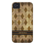 Case mate de Argyle de Brown e de ouro Capas De iPhone 4 Case-Mate