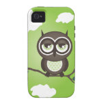 Case mate verde do iPhone 4 da coruja resistente
