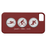 Caso do iPhone 5 do Natação-Bicicleta-Run do Triat Capa De iPhone 5 Case-Mate