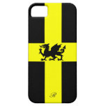 Caso patriótico do iPhone 5 do preto do amarelo do Capa iPhone 5
