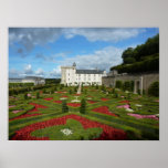 Castelo de Villandry e jardim France Poster