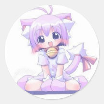 Catgirl bonito adesivos
