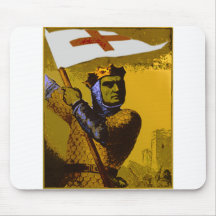 Cavaleiro com bandeira mouse pad