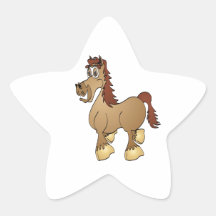 Cavalo BKGRD branco de Brown Adesivo