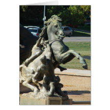 Cavalo da fonte em Kansas City Cartao
