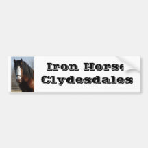 Cavalo de ferro Clydesdales Bumpersticker Adesivos