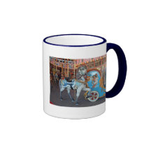 Cavalo do carrossel com querubim! caneca