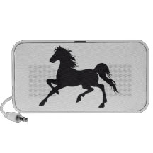 Cavalo preto caixinhas de som para notebook